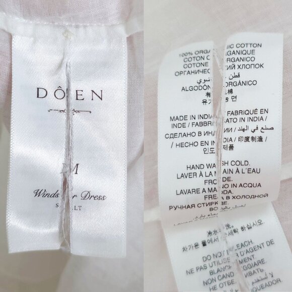 Doen Windsor Salt White Midi Dress Eyelet Lace Ruffle Size M NWOT - Picture 8 of 10